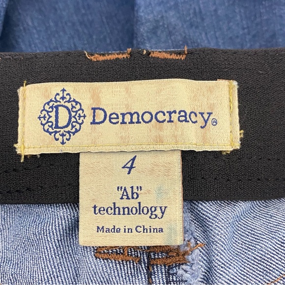 Democracy Womens Ab Technology Jeans Size 4 Medium Wash Skinny Mid Rise - Picture 6 of 8